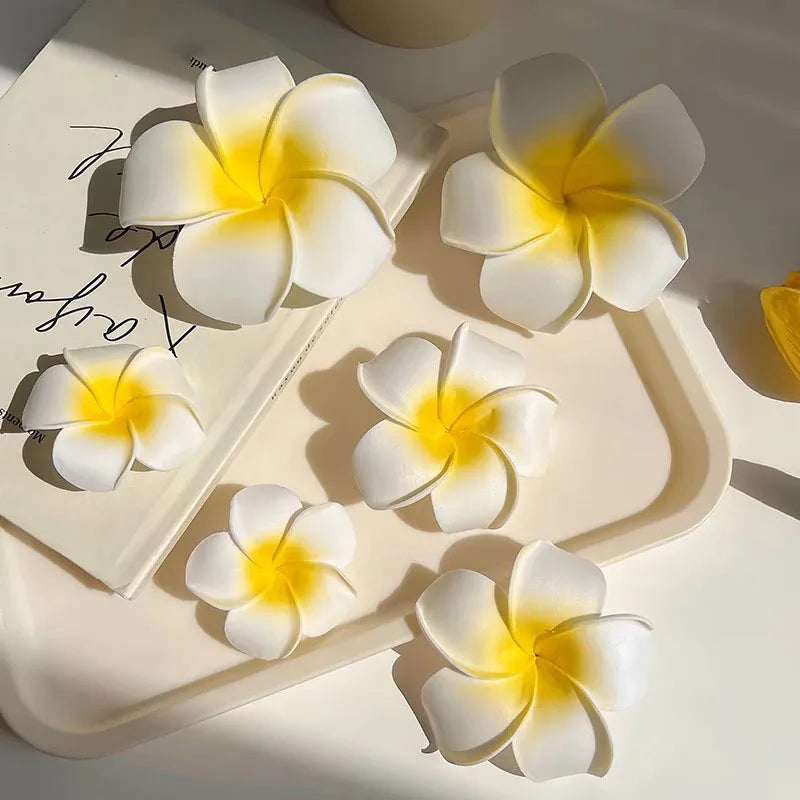 3pcs/10pcs Set Plumeria Hair Clip for Women Fashion Flower Duckbill Clip Cute Girls Side Clip Hair Accessories