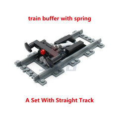 City Train Parts Buffer Stop Set | Railway Track End Model Compatible with 53401 Strai close-up view