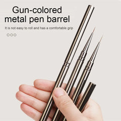 Nails Art Liner Brushes Striping Drawing Elongated Lines Painting 6/9/12/15/18mm Nail Pr detail view