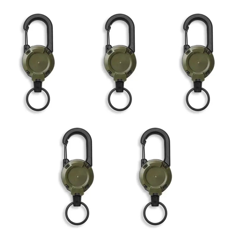 Spring Buckle Pull Reel Anti-theft Outdoor Sporty Key Ring Tool alternate view