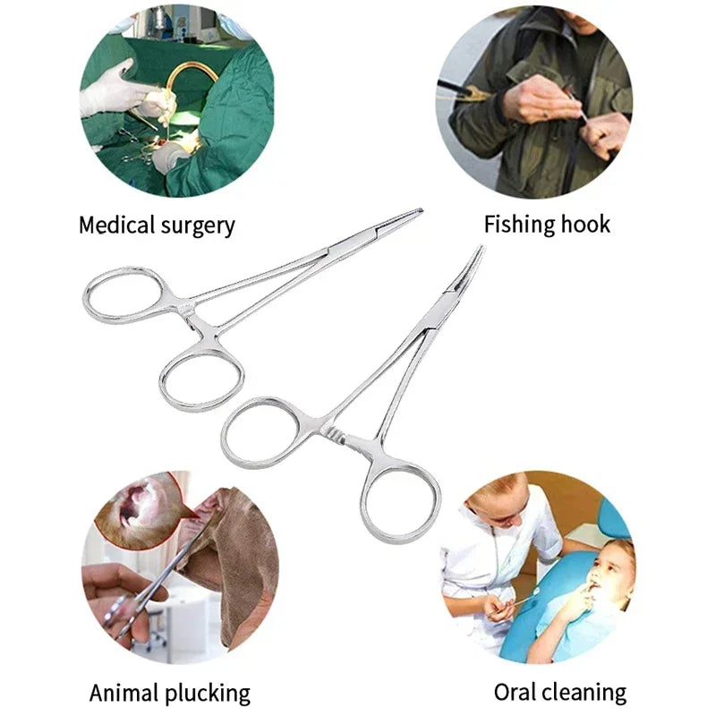 Multifunctional Hemostatic Forceps | Stainless Steel Surgical Clamp for Fishing, Arts lifestyle view