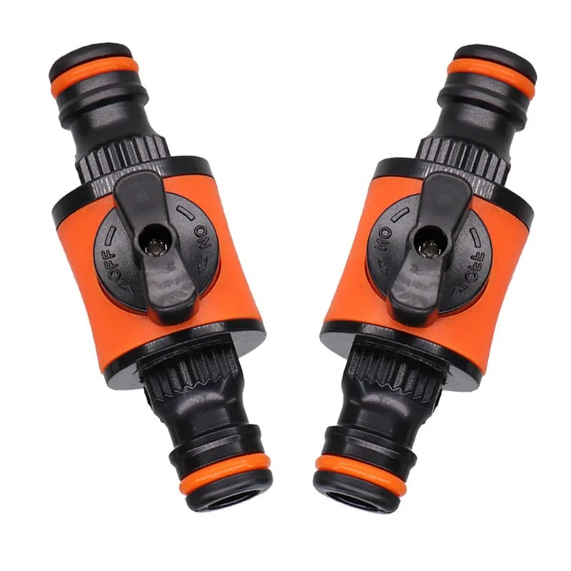 /2PCS Equal Garden Hose Shut Off Valve Fitting Plastic Tubing Tap Adapter Quick Joint detail view