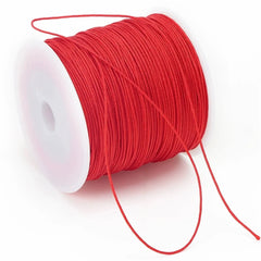 50Yds 0.8mm Crafts Nylon Cord For Jewelry Making Braided Nylon Satin String for Bracel close-up view