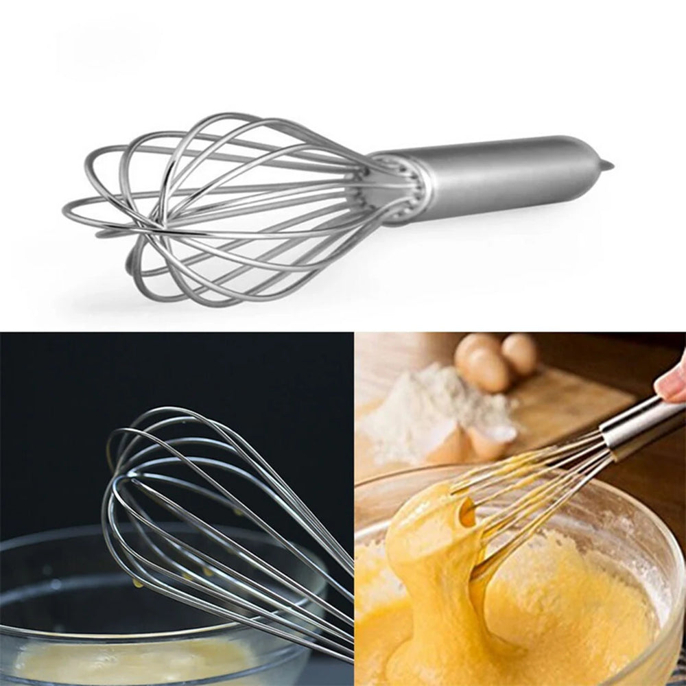 Egg Whisk Manual Egg Beater | Stainless Steel Kitchen Baking Utensil additional angle