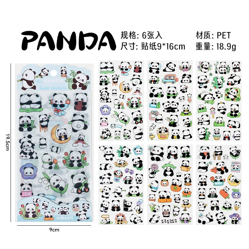 6Pcs Waterproof Cartoon Sticker Set | Cute DIY Decals for Laptops, Phones, and Planne alternate view