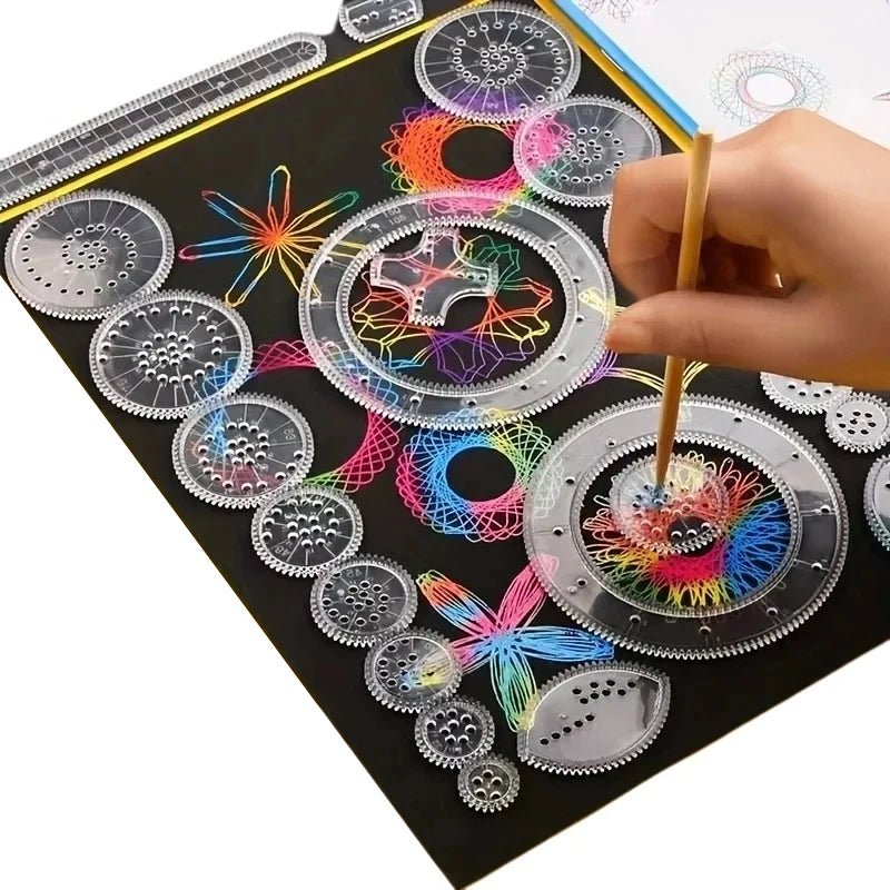 Creative Gears Geometry Spirograph Drawing Stencils Set Painting Template Art Crafts alternate view