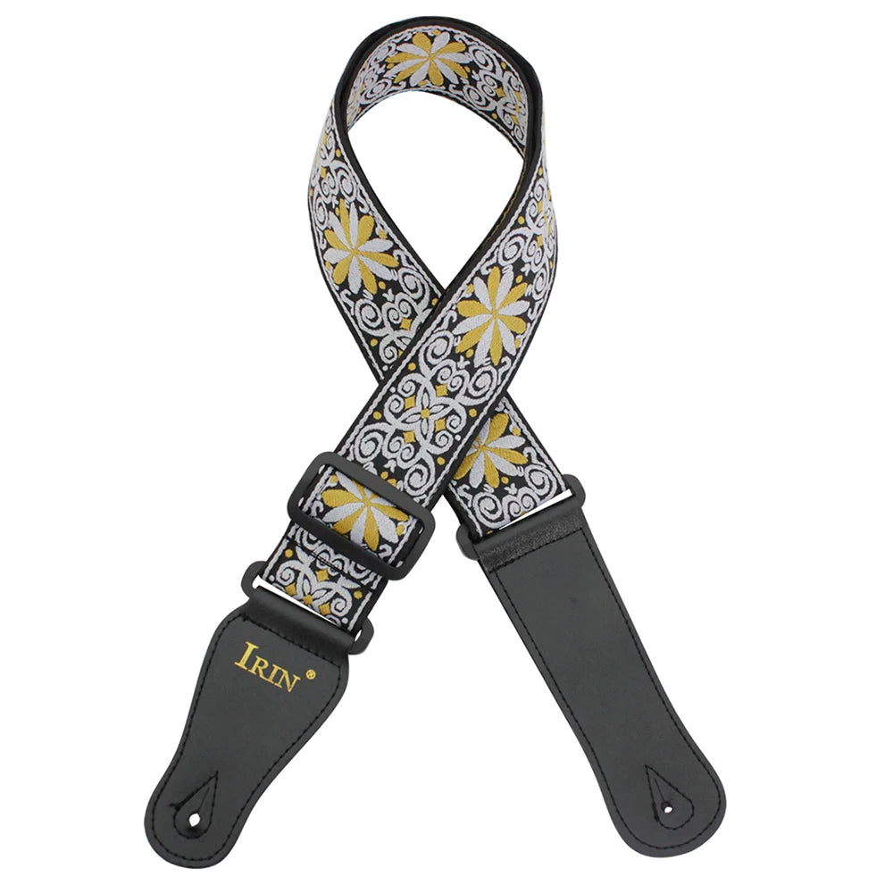 Guitar Strap Multi-Color Guitar Belts Adjustable Pure Cotton Guitar Straps for Bass Ac close-up view
