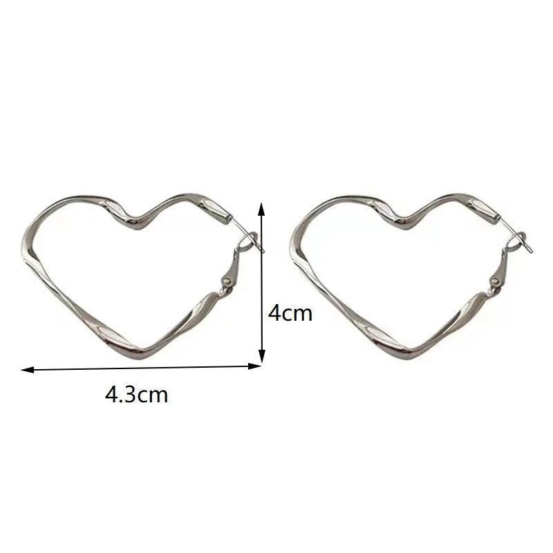 Trendy Hollow Heart Earring Cuff | Fashion Hoop Earrings for Women alternate view