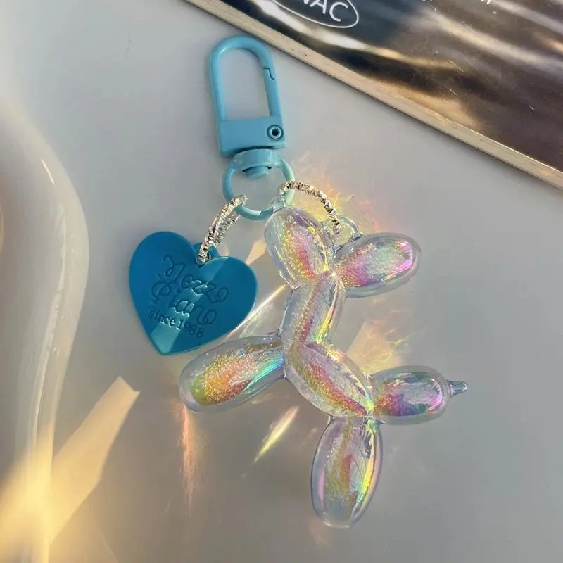 Jelly Cute Jelly Balloon Dog Keychain Pendant Cartoon Dog Chain Keychain - Lovely Access detail view