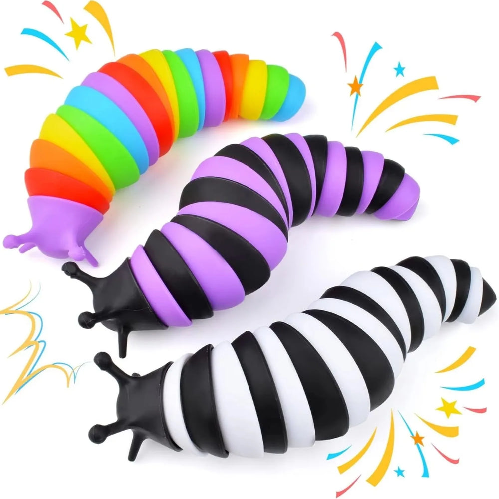 Colorful Simulation Caterpillar Antistress Toy Funny Fidget Decompression Articulated 3D Stress Reli