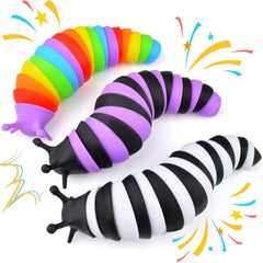 Colorful Simulation Caterpillar Antistress Toy Funny Fidget Decompression Articulated 3D Stress Reli