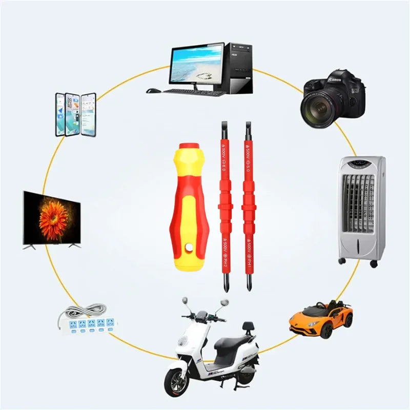 3-in-1 Insulated Screwdriver Kit | Interchangeable Magnetic Bits alternate view