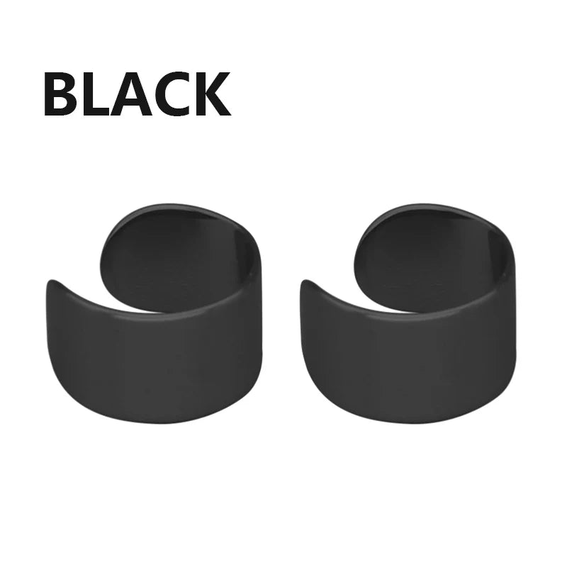 1/16 Pairs Magnetic Stud Earrings Men Stainless Steel Non-Piercing Cross Dangle Hoop E close-up view