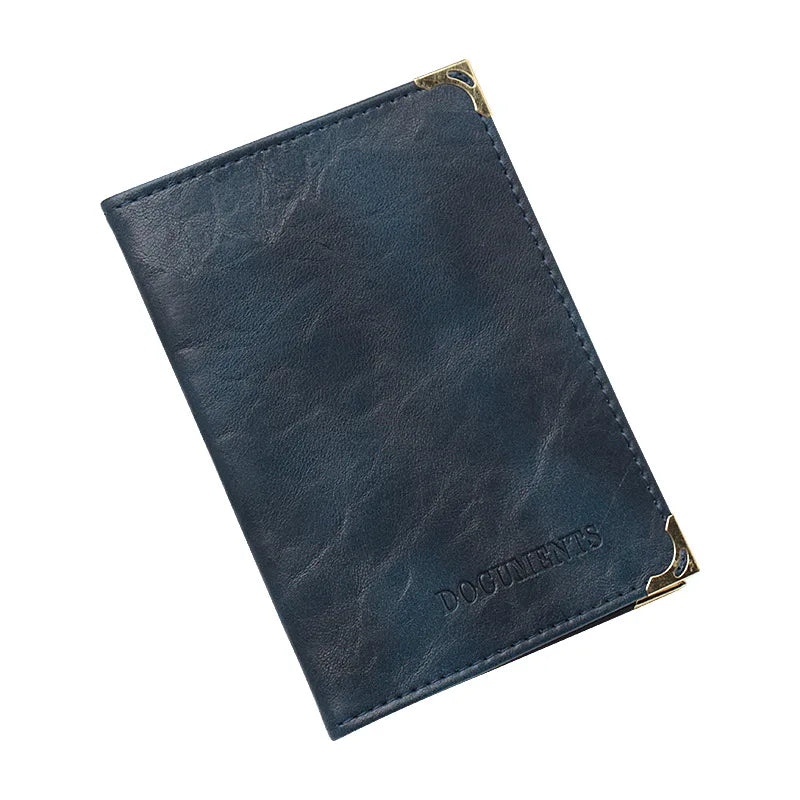 Vintage PU Leather Passport Holder Wallet | Unisex Travel Document Organizer alternate view