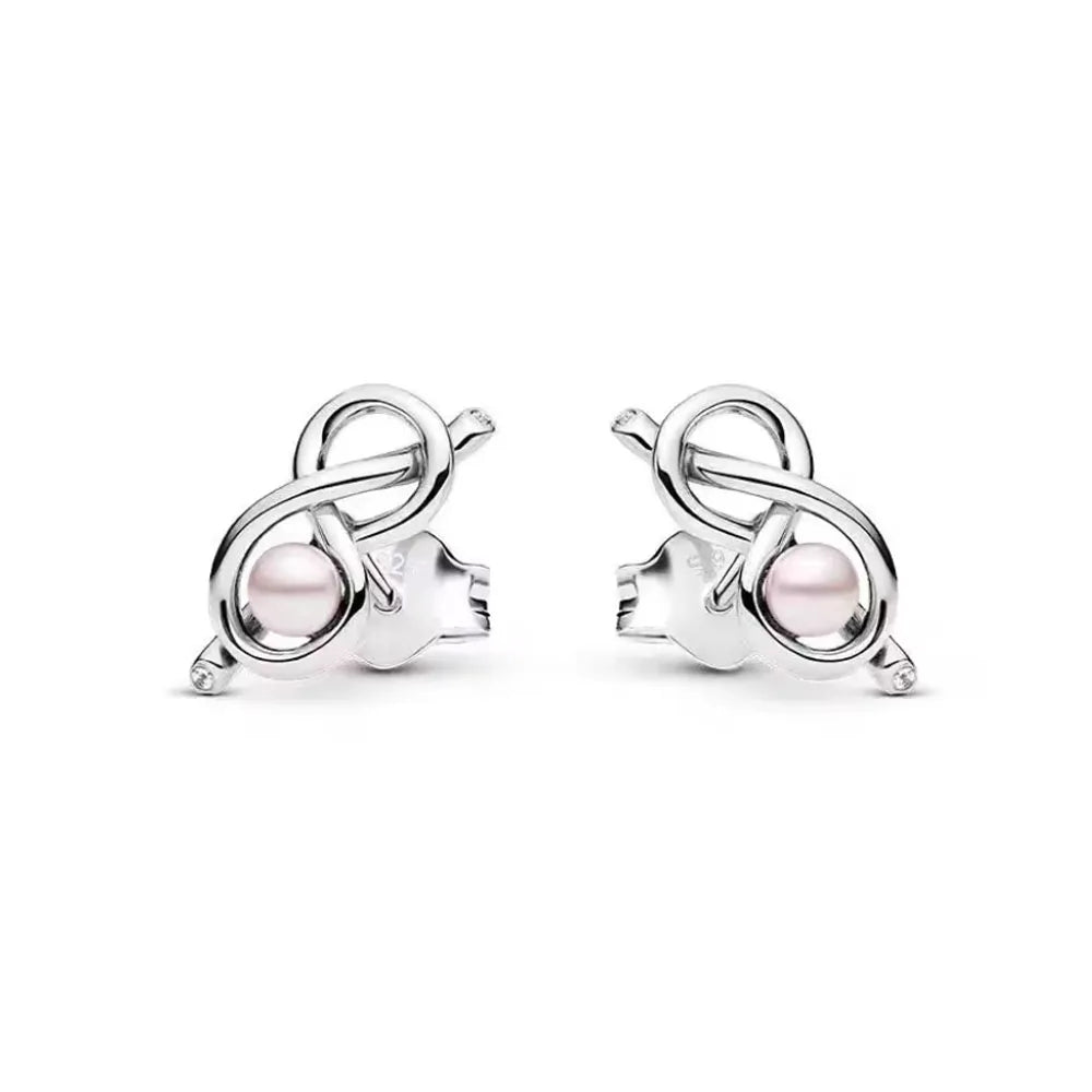 925 Silver Heart and Butterfly Stud Earrings | Elegant Fine Jewelry Gift for Women additional angle