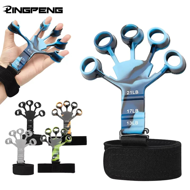 6 Level Finger Exerciser | Silicone Hand Strengthener for Musicians and Athletes