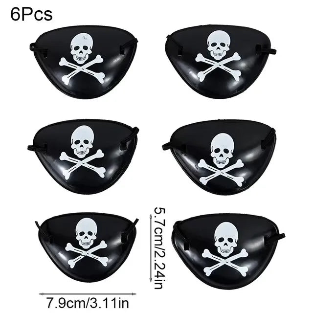 Pirate Theme Party Decoration Pirate Captain Hat Patch Pistol Treasure Toys For Kids B close-up view