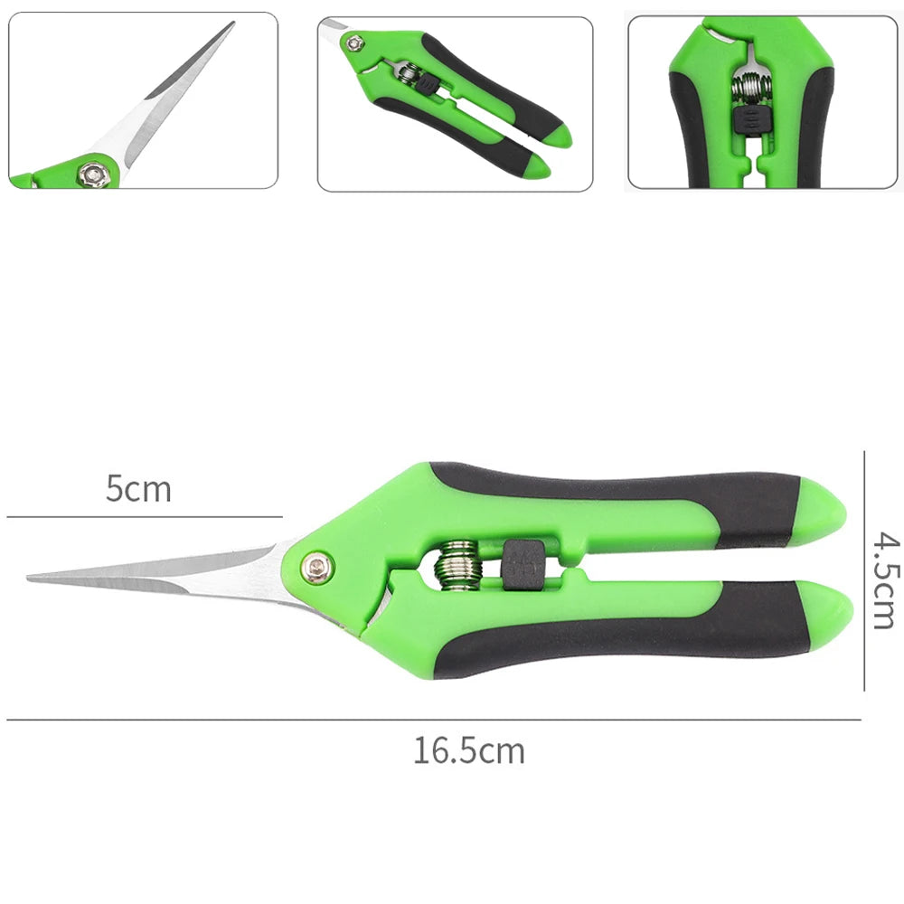 6.5 Inch Gardening Scissors | Spring Loaded Pruners with Stainless Steel Blades lifestyle view