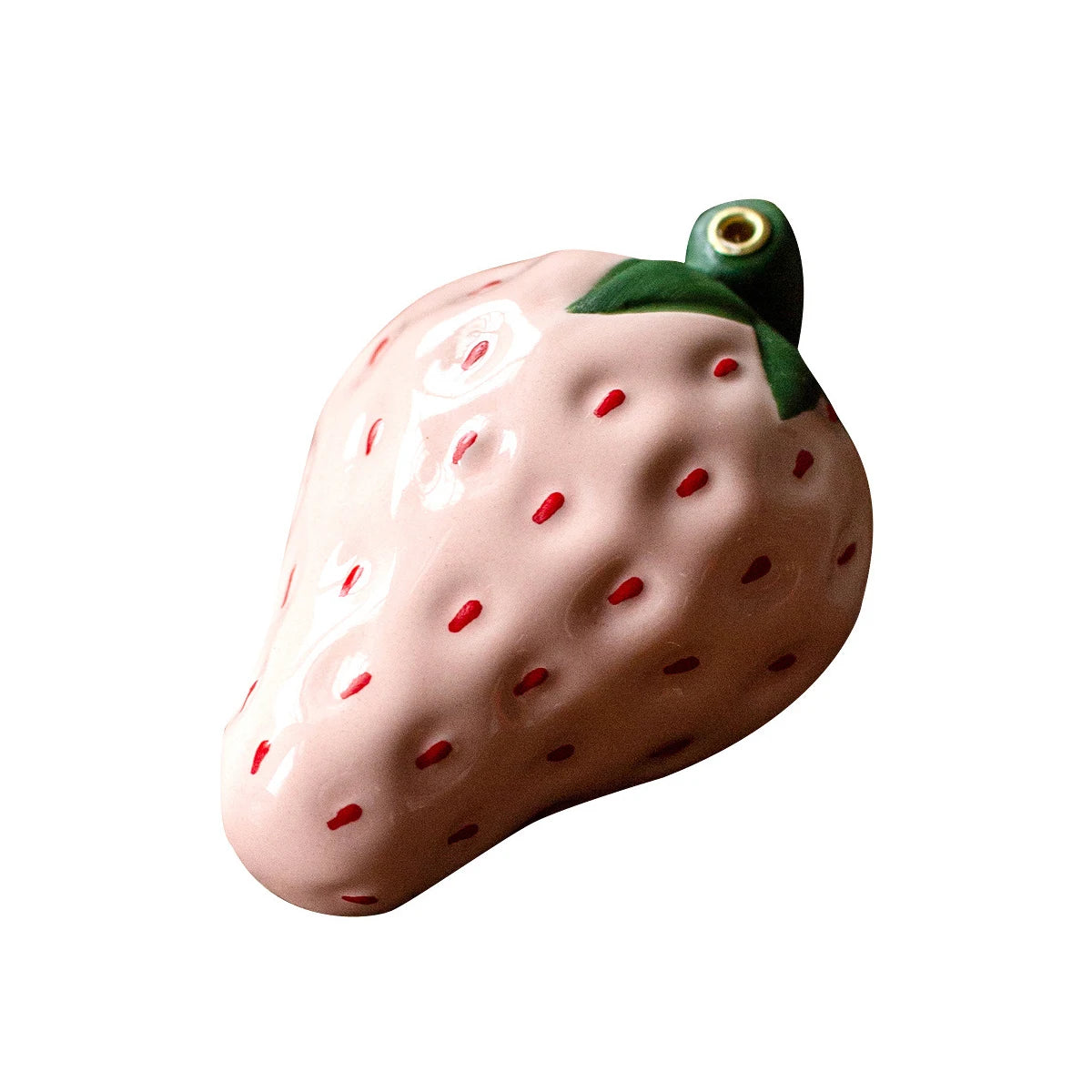 Strawberry Ceramic Incense Burner | Realistic Fruit Home Aromatherapy Decor alternate view