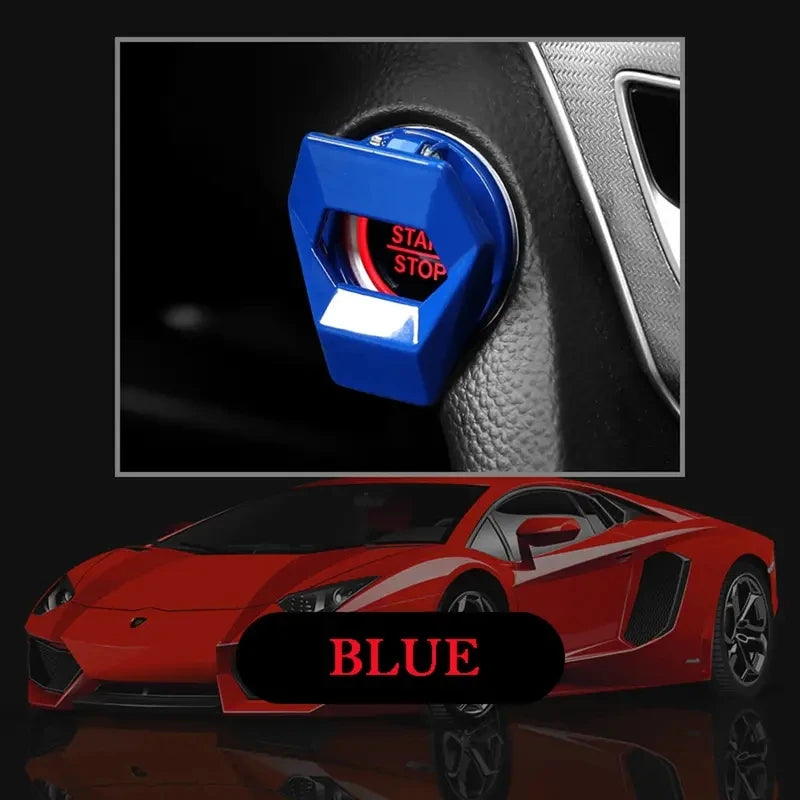 Car Engine Start Stop Switch Button Cover Decorative Ring Protection Cover