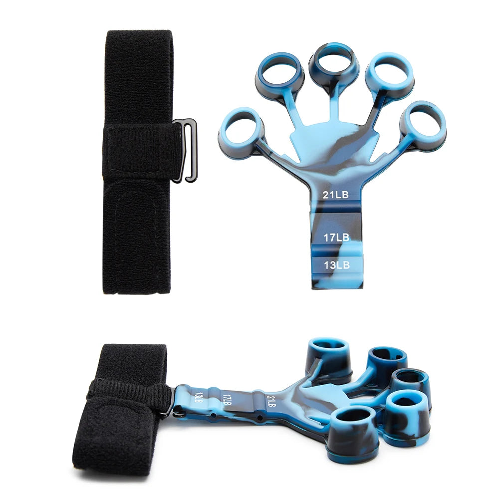 6 Level Finger Exerciser | Silicone Hand Strengthener for Musicians and Athletes additional angle