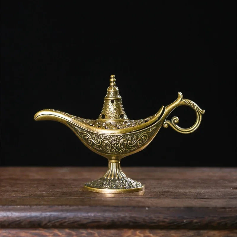 Antique Style Incense Burner | Metal Aroma Lamp for Home Decor alternate view