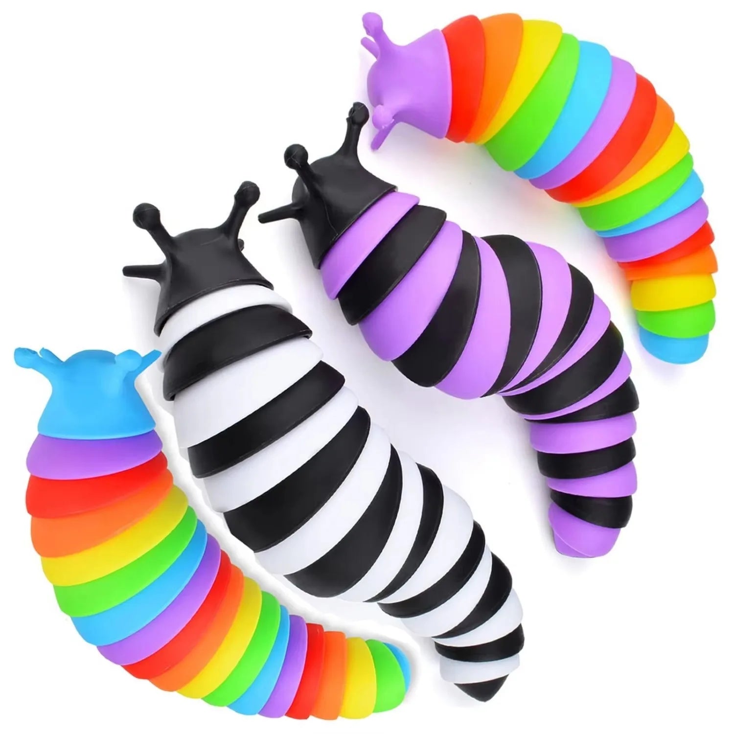 Colorful Simulation Caterpillar Antistress Toy Funny Fidget Decompression Articulated alternate view
