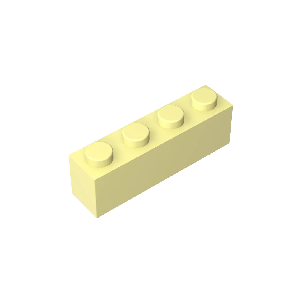 Gobricks GDS-534 Brick 1 x 4 without Bottom Tubes | Compatible Building Block Set close-up view