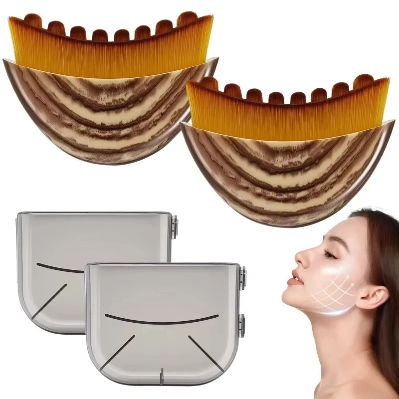 Lymphatic Contour Face Brush, Lymphatic Drainage Massager Facial Massager Face Chin Skin Sculpting T