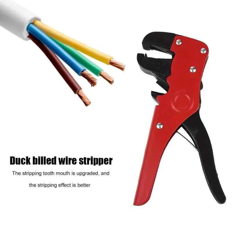 Plastic Steel Multifunctional Duckbill Wire Strippers | Reset Spring Cable Crimper alternate view