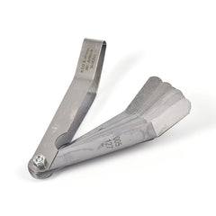 1 set for 16 Blades Feeler Gauge 0.05 to 1mm Thickness Curved Stainless Steel Gap Metr close-up view