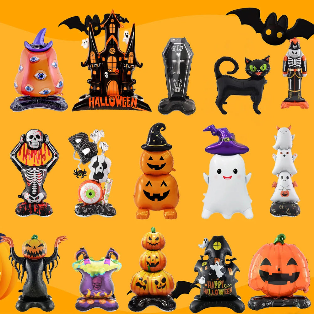 Stand Pedestal Halloween Party Balloons Ghost Skull Pumpkin Tree Wizard Shape Balloon alternate view