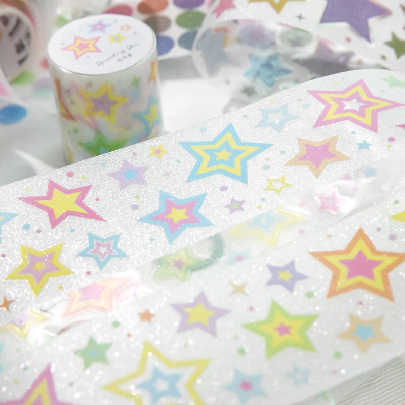 Star Cloud Masking Tape 5x200cm | Decorative Scrapbooking Tape Roll lifestyle view