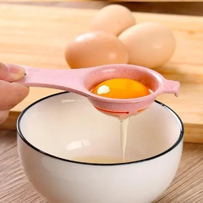 Wheat Straw Egg Separator | Easy Yolk White Kitchen Tool close-up view