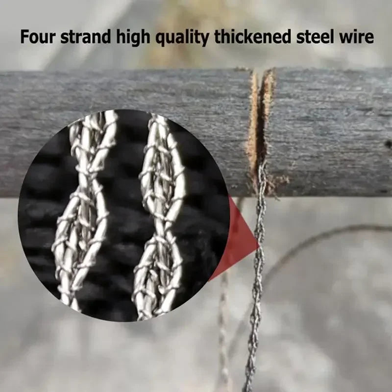 Mini Pocket Wire Saw | Stainless Steel Outdoor Survival Cutting Tool close-up view
