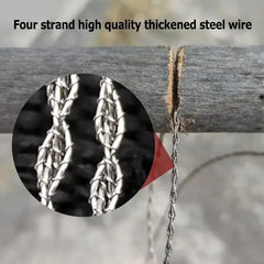 Mini Pocket Wire Saw | Stainless Steel Outdoor Survival Cutting Tool close-up view