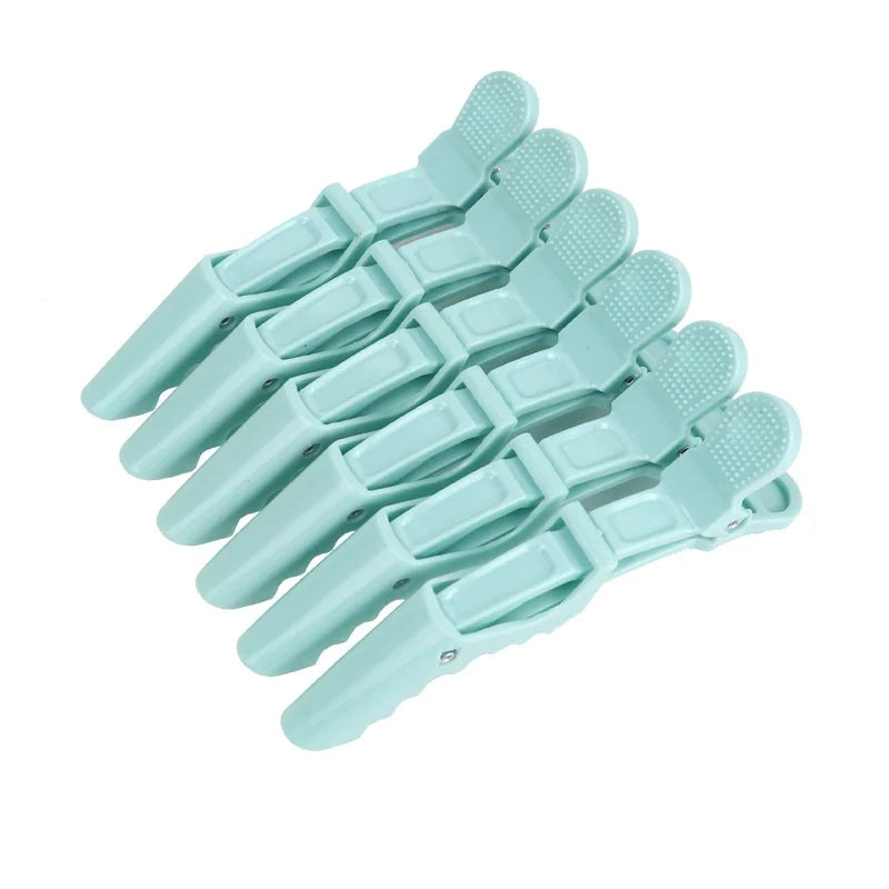 6PCS Alligator Hair Clips Hairdressing Clamps Claws Section Clip Barber Crocodile H additional angle