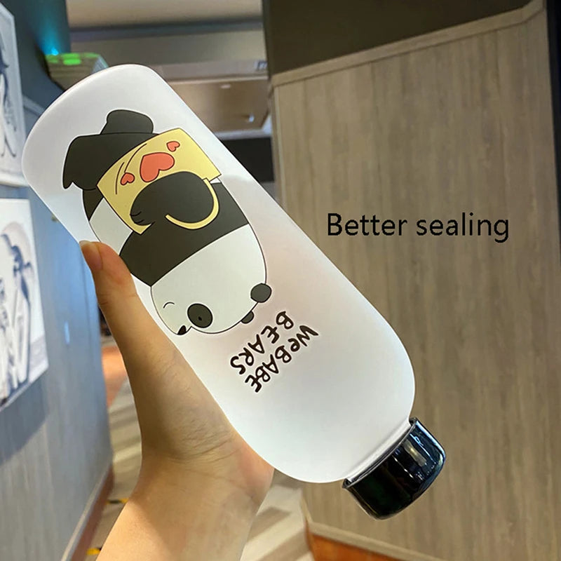1000ml Water Bottle Panda Cup Transparent Water Bottle Drinkware Cup Leak-proof lifestyle view