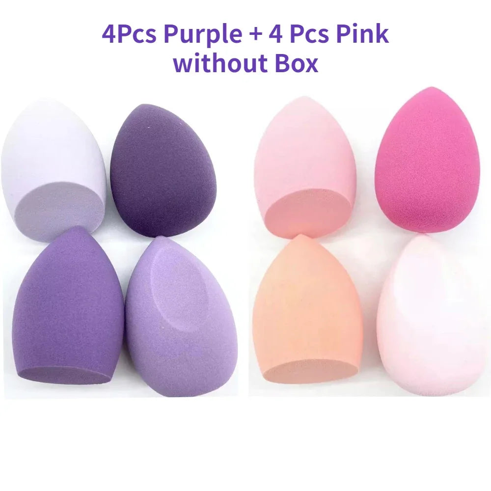 4/8pcs Makeup Sponge Blender Set | Soft Latex Foundation Blending Sponges alternate view
