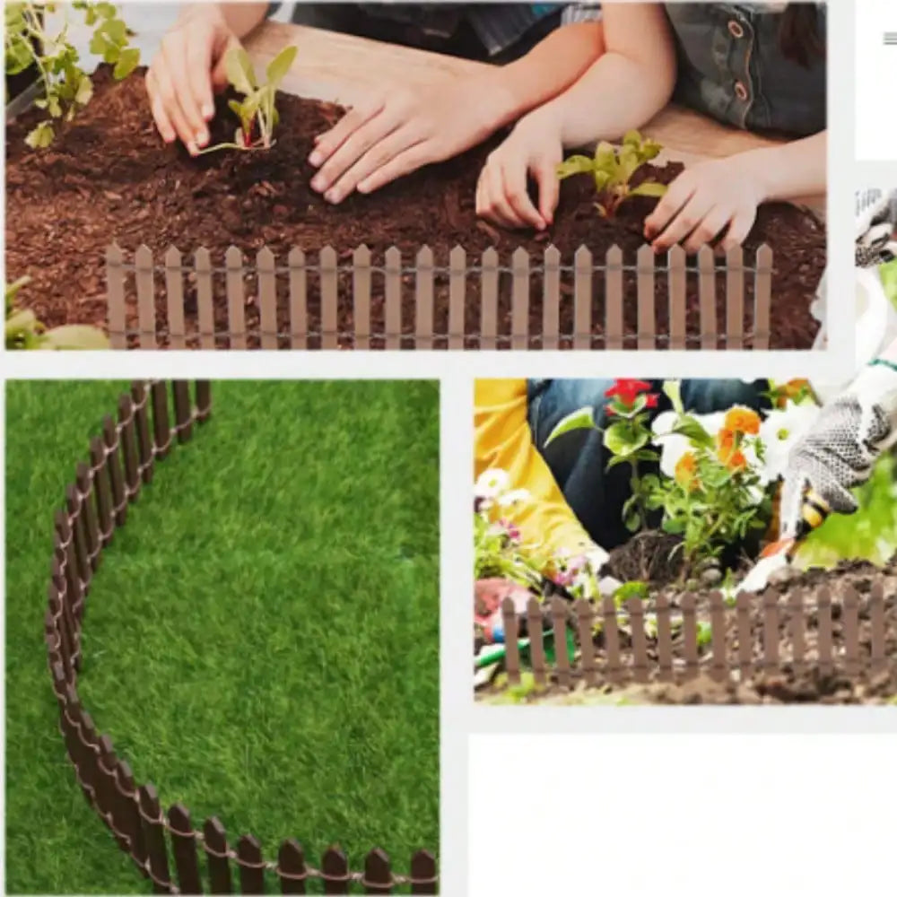 1PC Mini Wooden Fence Miniature Fence For Fairy Garden Micro Landscape Flower Pots additional angle
