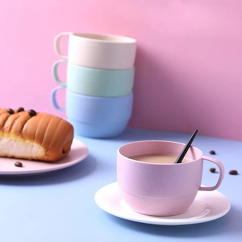 4pcs/set, Multi-functional Minimalist Coffee Drink Cup, Portable Colorful Cup, Simp additional angle