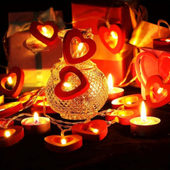 10pcs Love LED String Lights | Valentine's Day Wedding Party Decoration close-up view