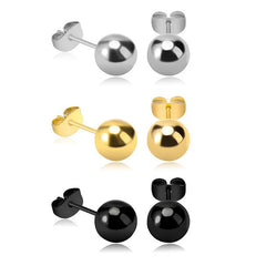 Multicolor Stainless Steel Ball Stud Earrings | Unisex Fashion Jewelry Gift alternate view
