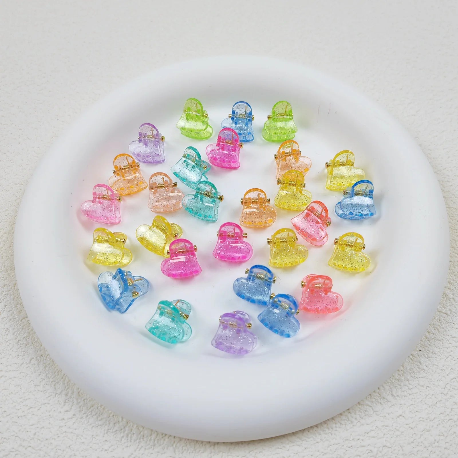 Macaron Color Flower Hair Clips Tiny Claw Clips Sweet Hairpins for Children Girls Fashion Hair Accessories