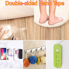 Strip Tape Nano Double-sided Strong Self-adhesive Extra Waterproof Trace Reusable Transparent Tape