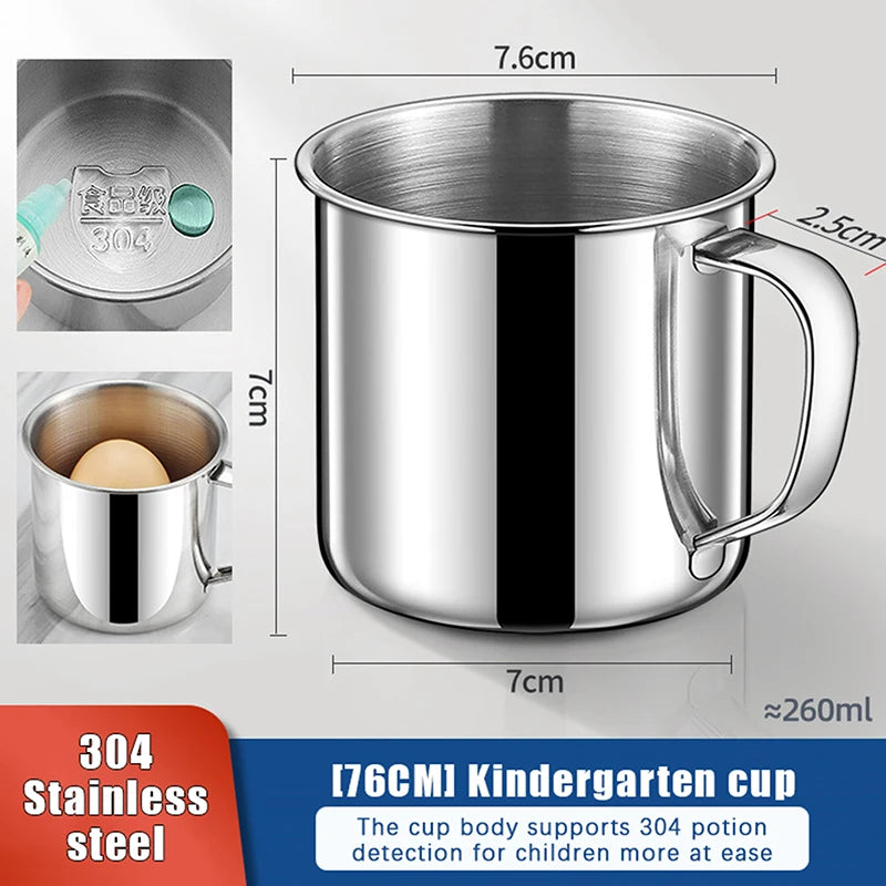 New 1PC Stainless Steel Coffee Mug Camping Cup Portable Soup Mug For Travel Home Unbr alternate view
