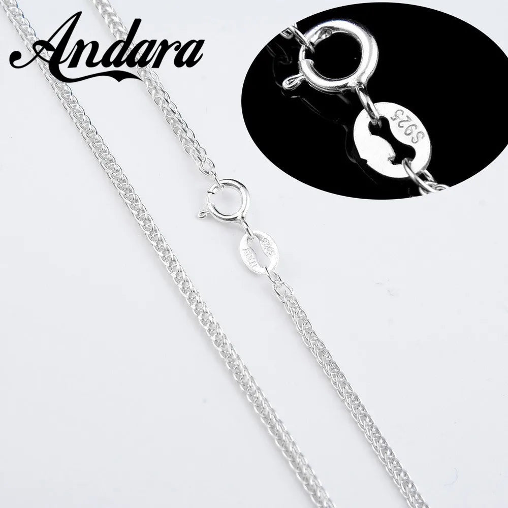 Andara 925 Sterling Silver 3mm Women's Clavicle Necklace Adjustable 16-24 Inch Annive lifestyle view