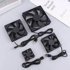 5V USB Router Cooling Fan | Quiet Brushless Desktop Cooler for TV Box Modem PC detail view