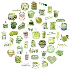 50Pcs Matcha Girl Stickers | Cute Cartoon Decals for Notebooks, Skateboards & Luggage alternate view