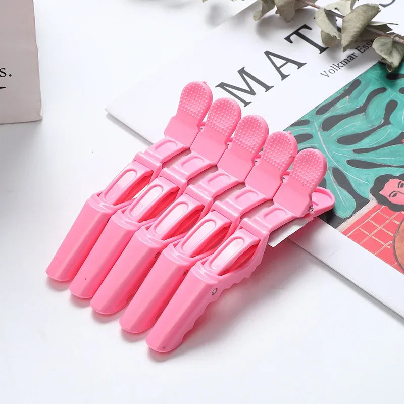 5/6Pcs Alligator Hair Clips Hairdressing Clamps Claws Section Clip Barber Crocodile H lifestyle view